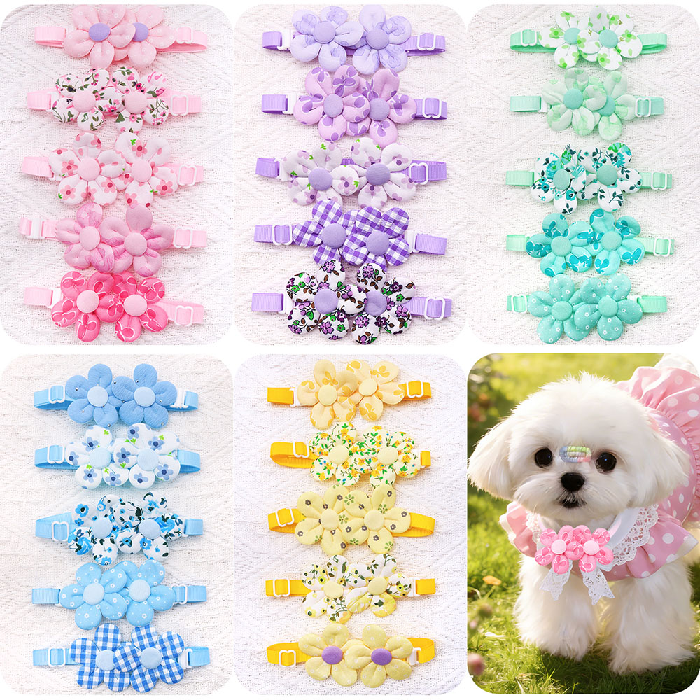 Dog Bandana Scarf - Noeuds papillon en forme de fleur