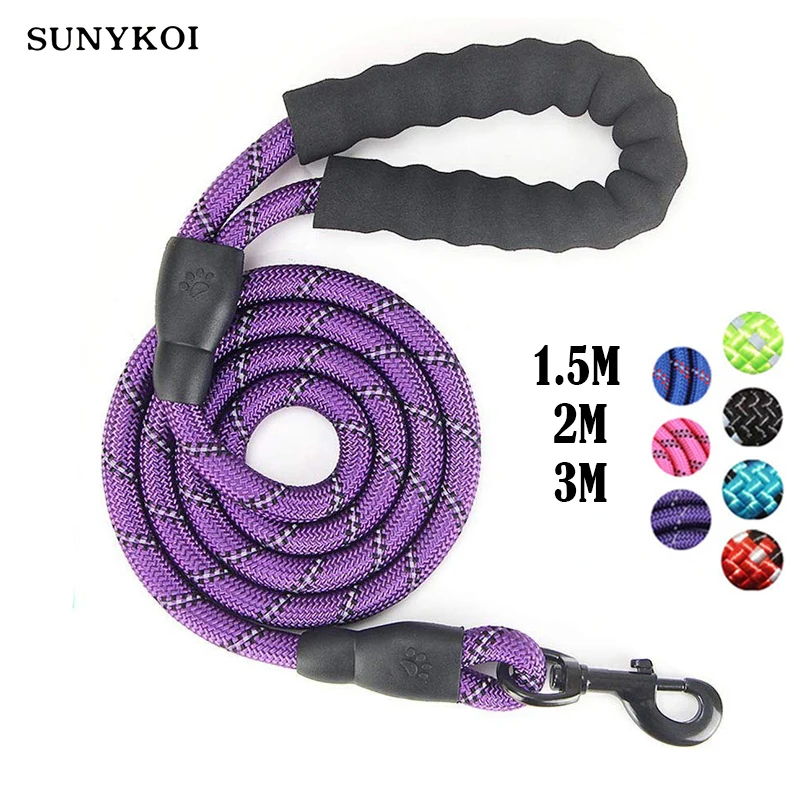 Retractable Dog Leash - 1.5M/2M/3M grande corde pour chien ronde