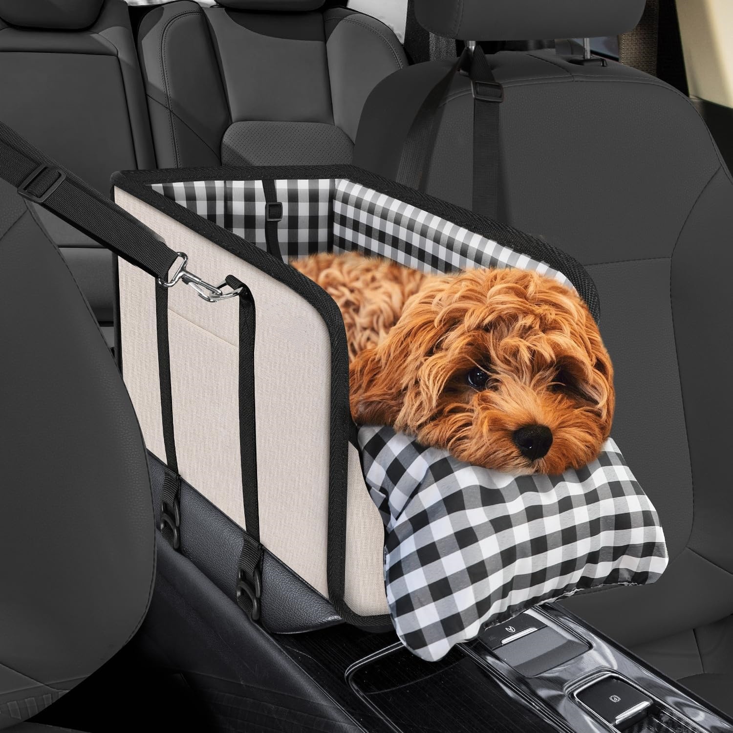 Calming Dog Bed - Siège auto pour animaux de compagnie,
