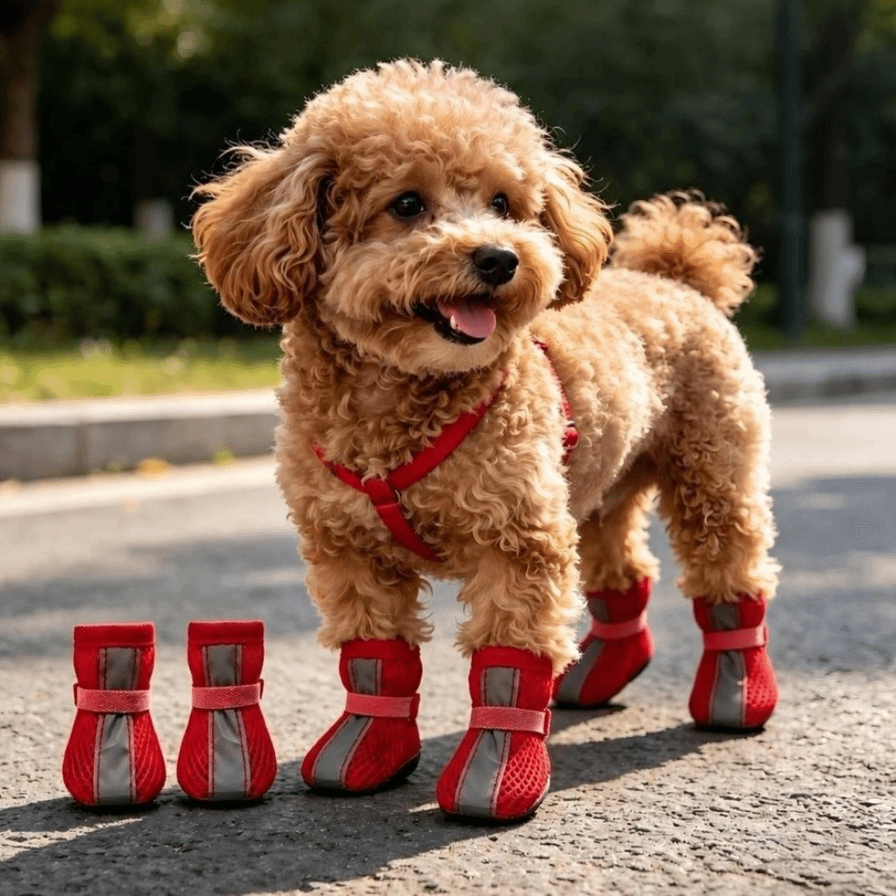 Dog Booties Paw Protector - 4 pièces/ensemble Chaussures pour chien confortables
