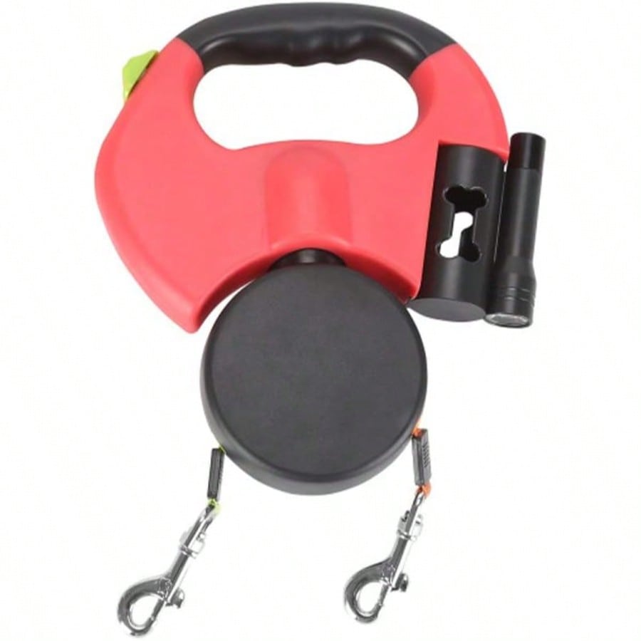 Retractable Dog Leash - Laisse double rétractable pour deux chiens,