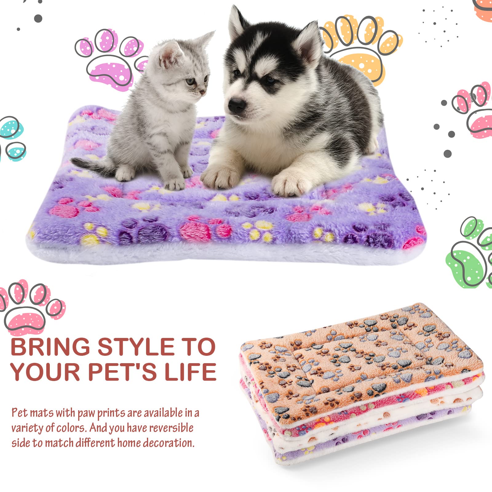 Calming Dog Bed - Tapis de flanelle épais pour lits