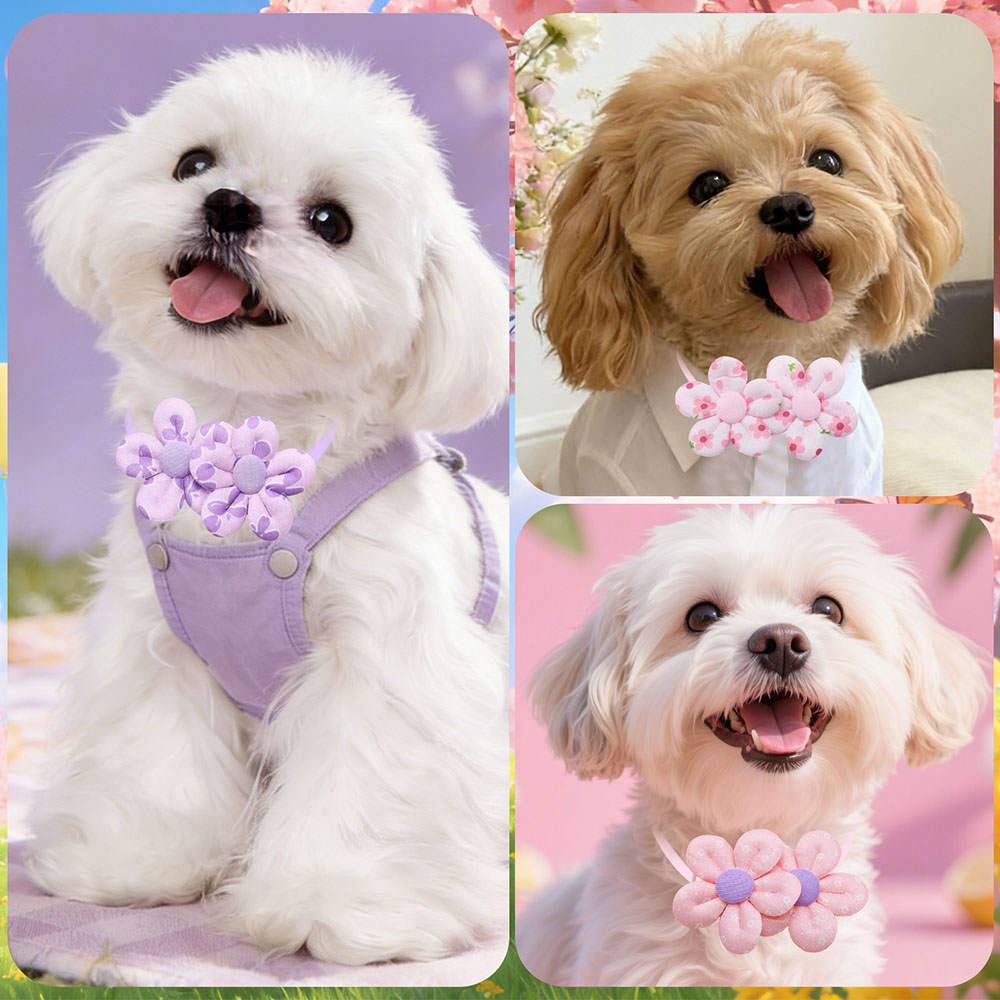 Noeuds papillon en forme de fl - Dog Bandana Scarf avis et prix