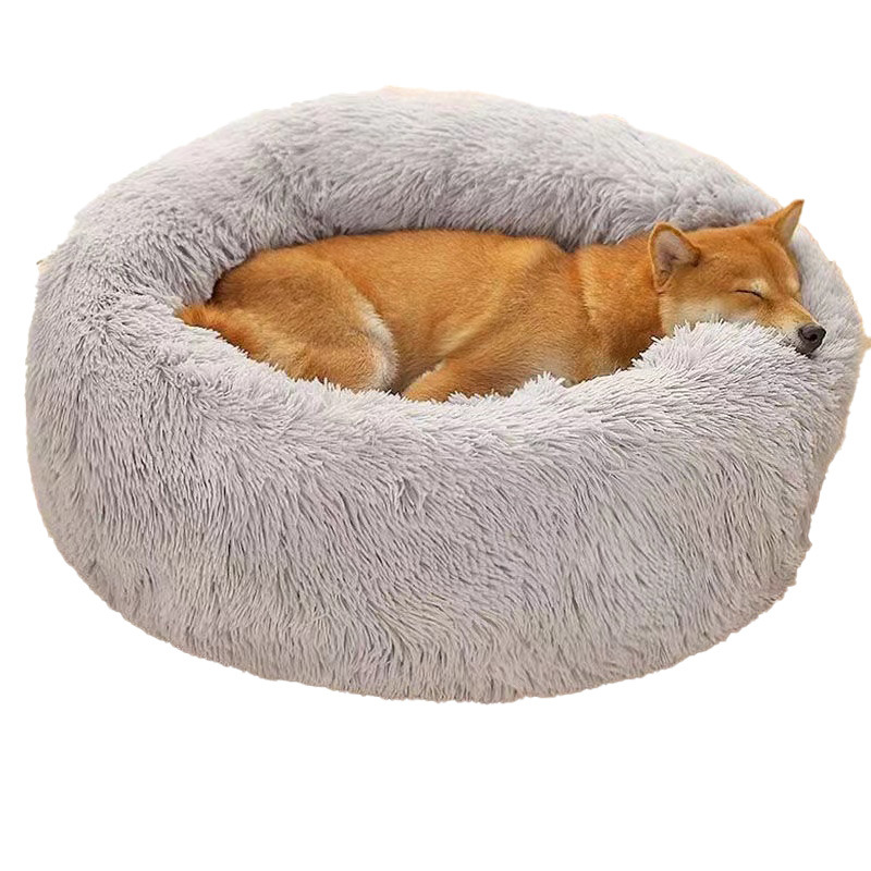 Lit pour chien en peluche rayé - Calming Dog Bed avis et prix