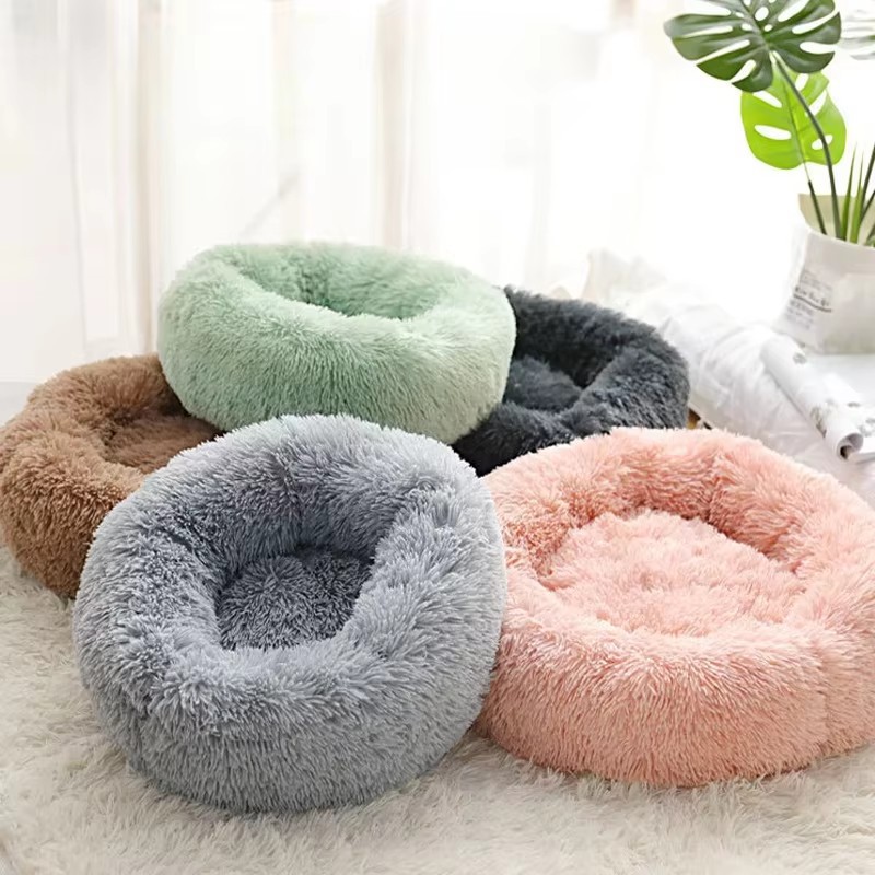 Lit pour chien en peluche rayé - Calming Dog Bed avis et prix