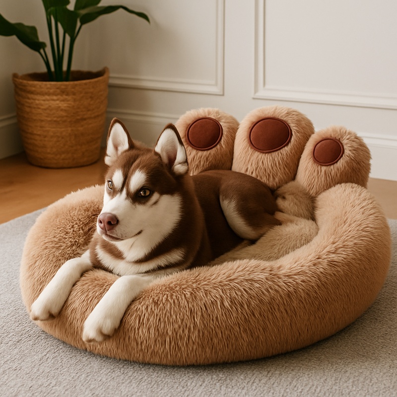 Grand lit-coussin en peluche d - Calming Dog Bed avis et prix